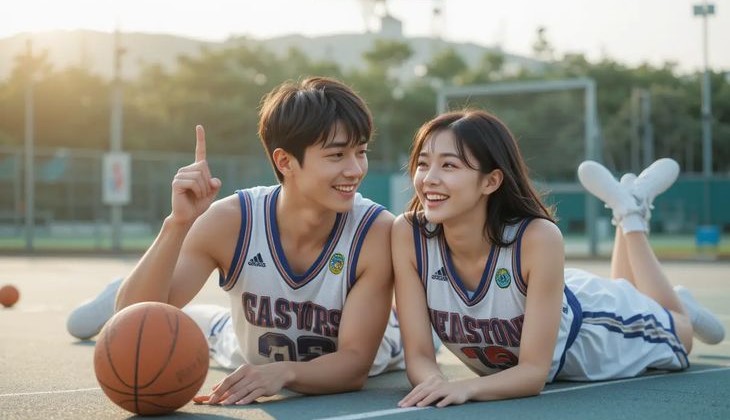 Badminton partners connecting
